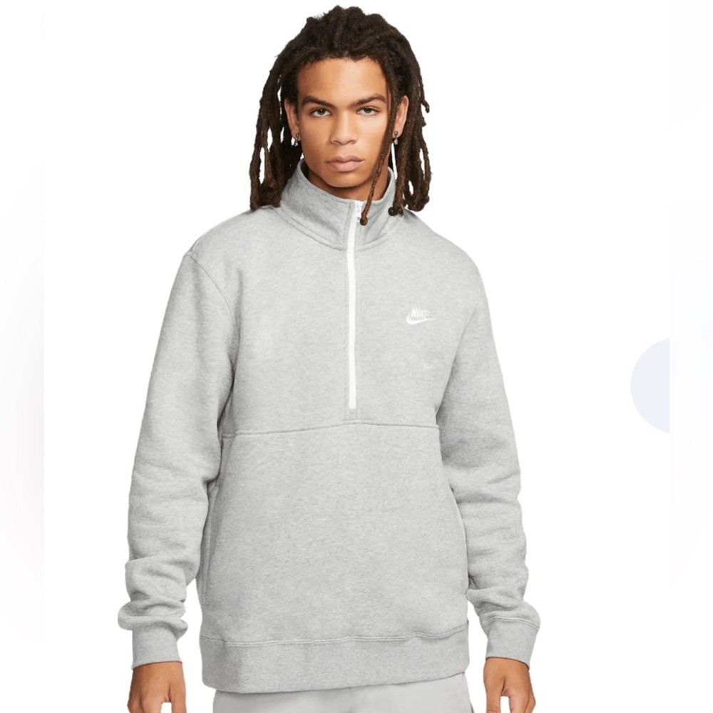 NEW Nike Men's Sportswear Club 1/2-Zip Pullover Sweatshirt